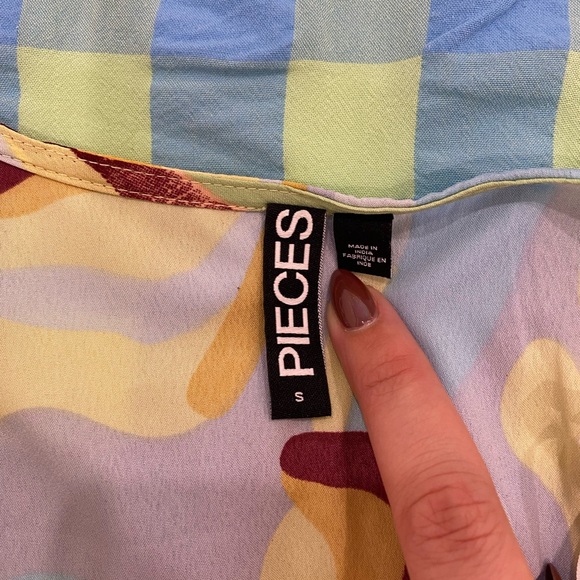 Colourful Midi Dress Long Sleeve Size S - Picture 2 of 3